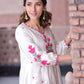 Ivory Lotus Embroidered Suit With Dupatta