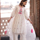 Ivory Lotus Embroidered Suit With Dupatta