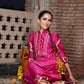 Hot Pink Chanderi Kurta Salwar Set With Potli Bag