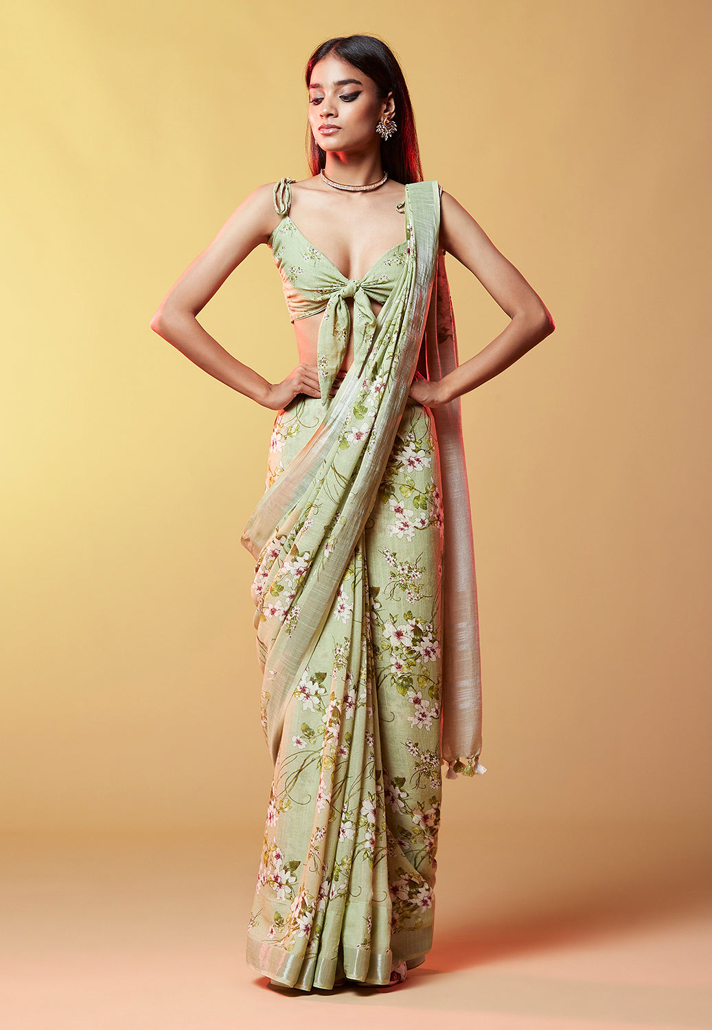 Digital Printed Cotton Saree
