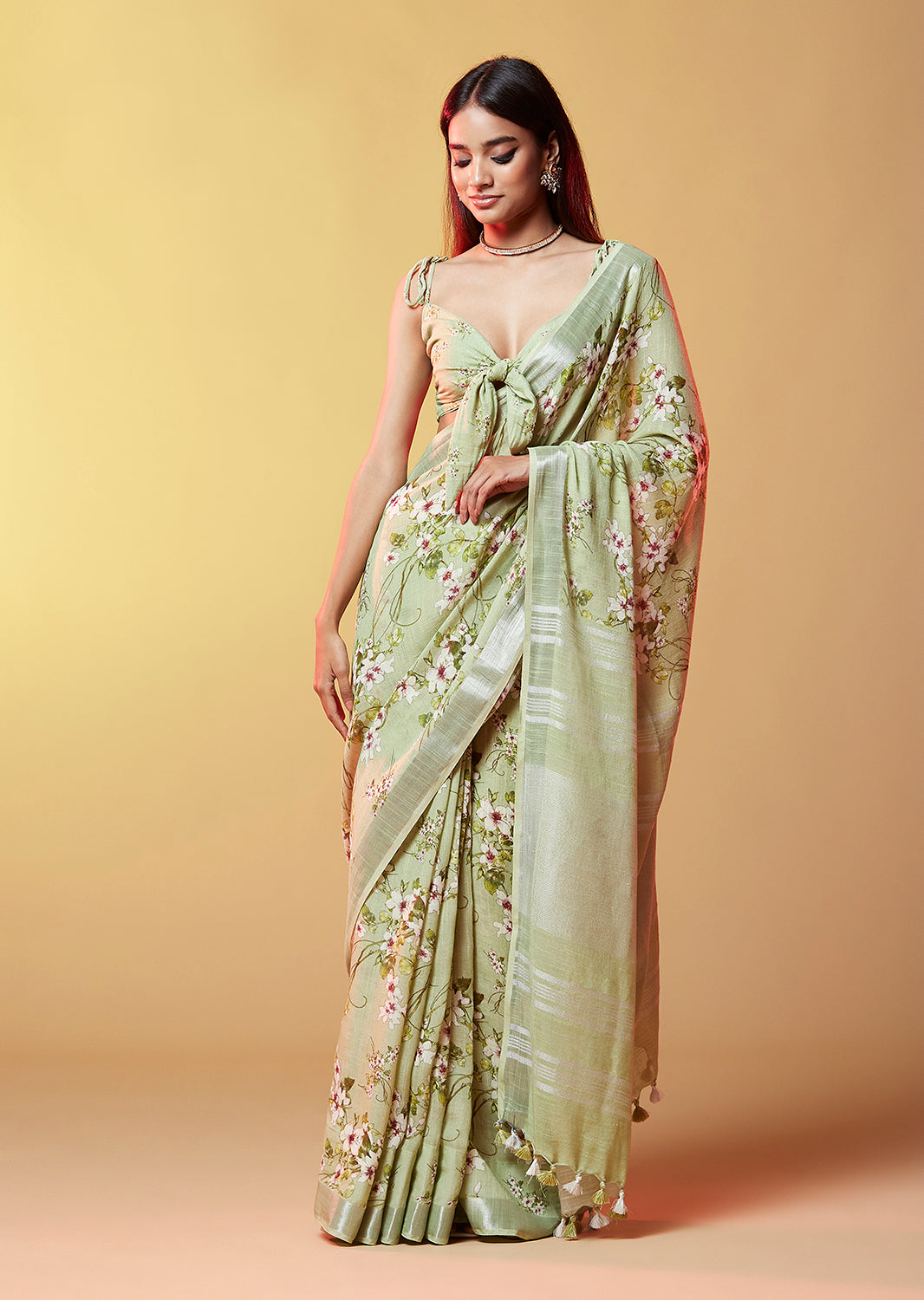 Digital Printed Cotton Saree