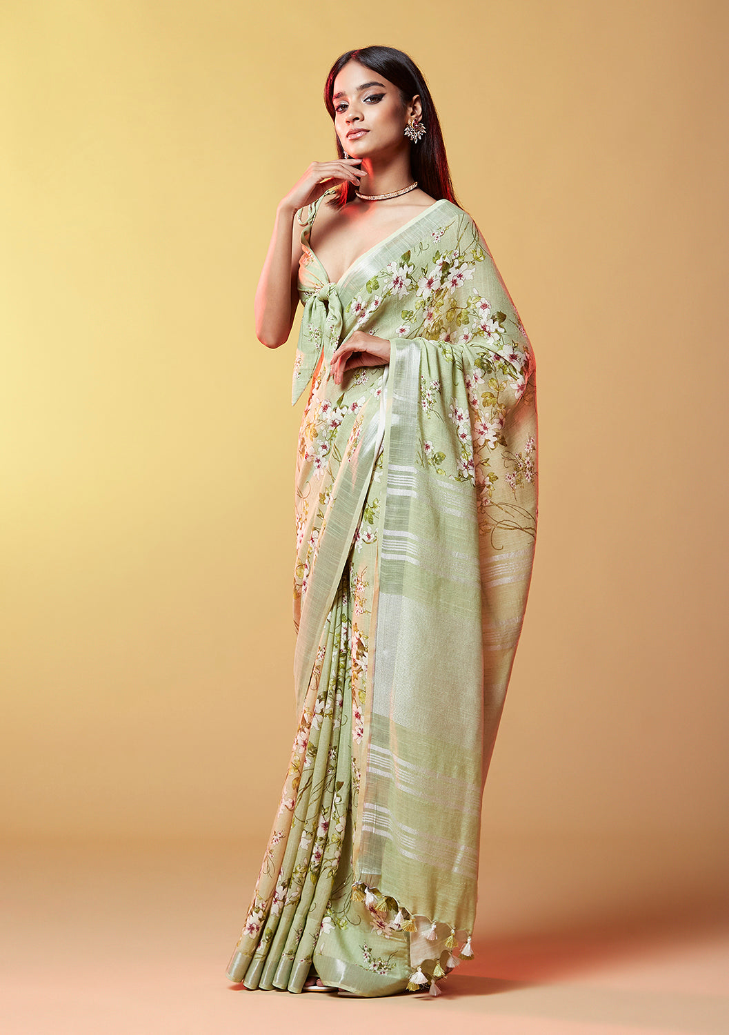 Digital Printed Cotton Saree