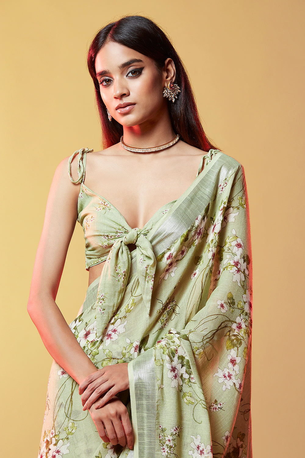 Digital Printed Cotton Saree