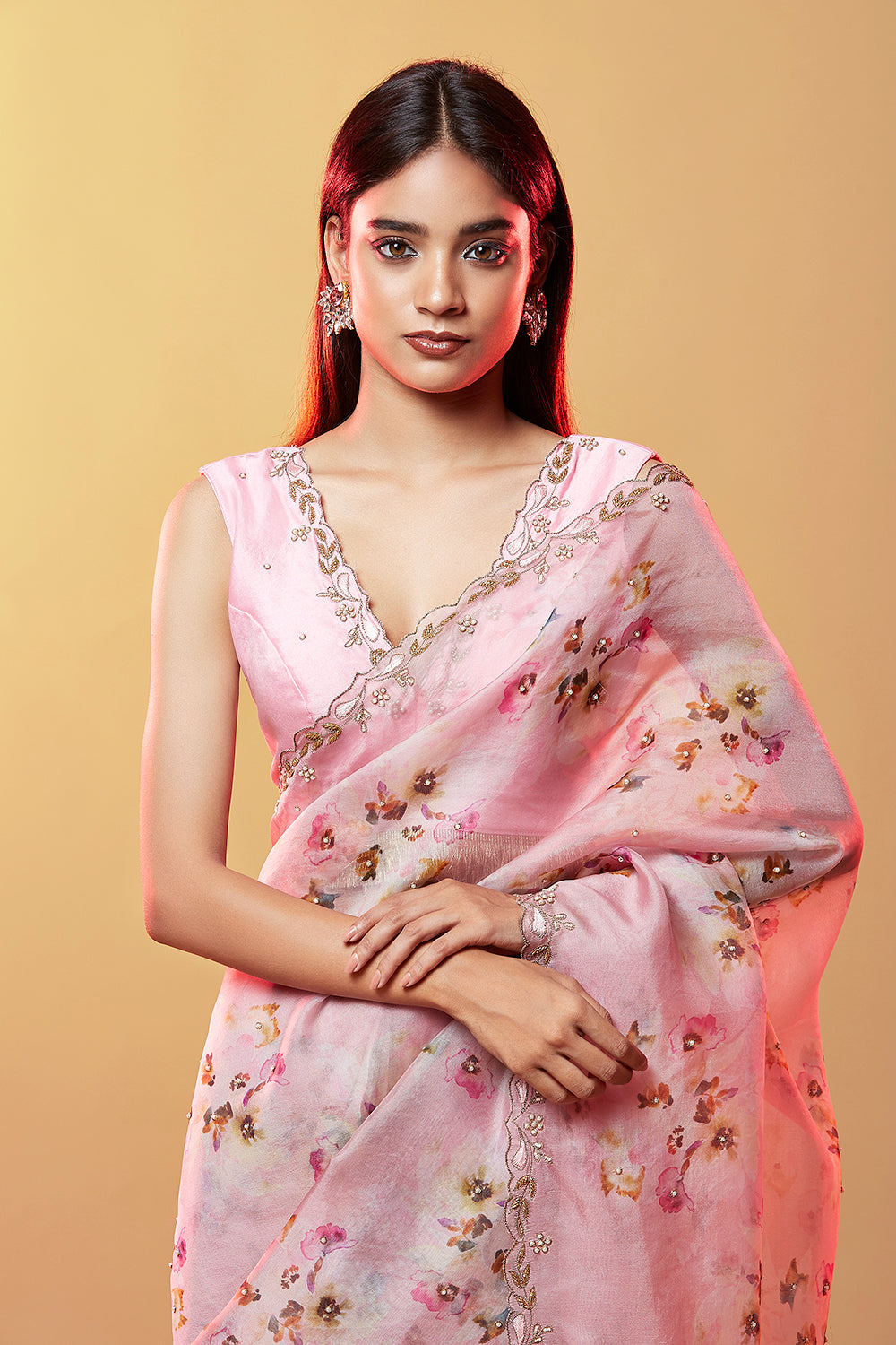 Printed Organza Saree