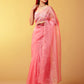 Pink Glitzy Cocktail Saree
