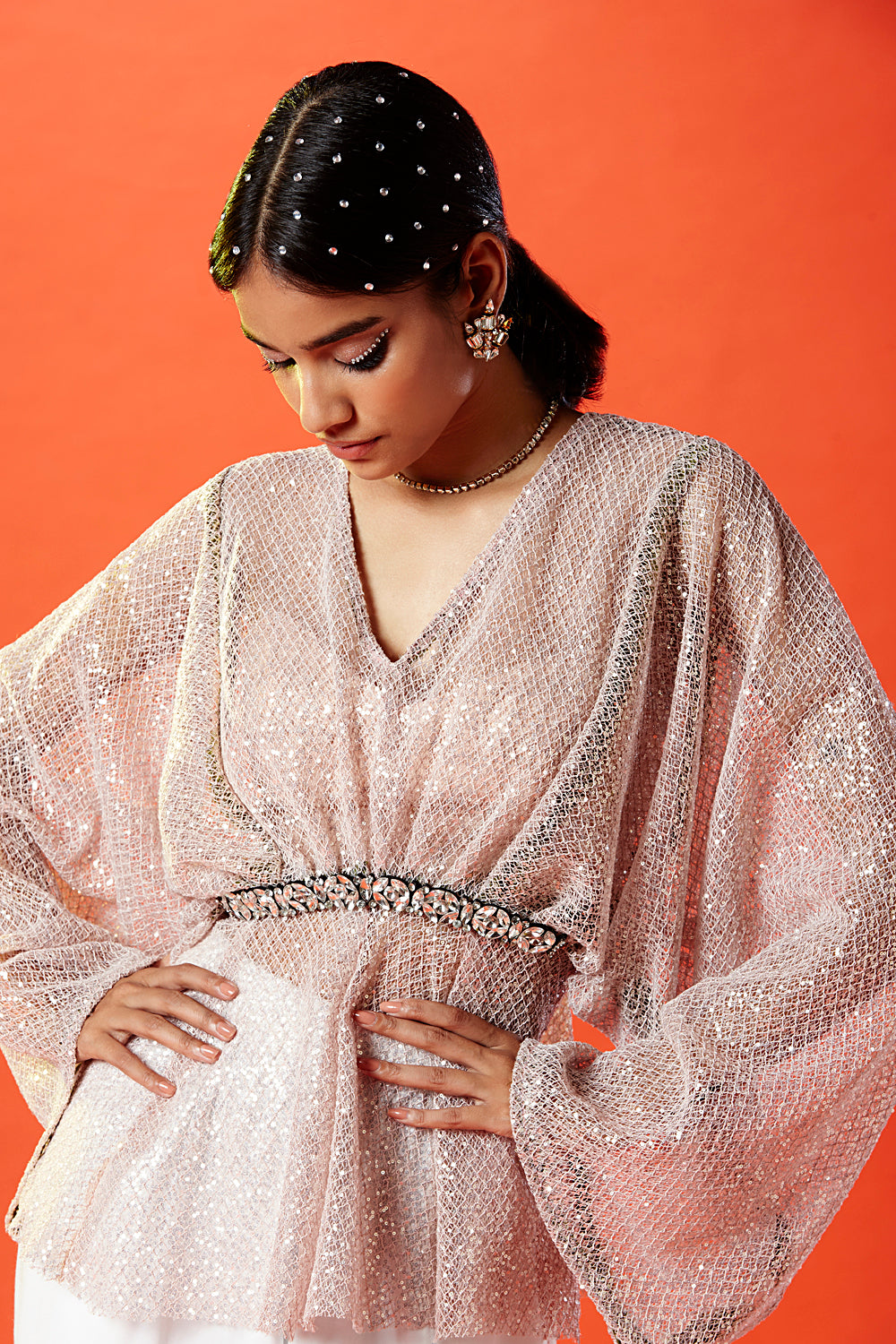 Sequin Kaftan top