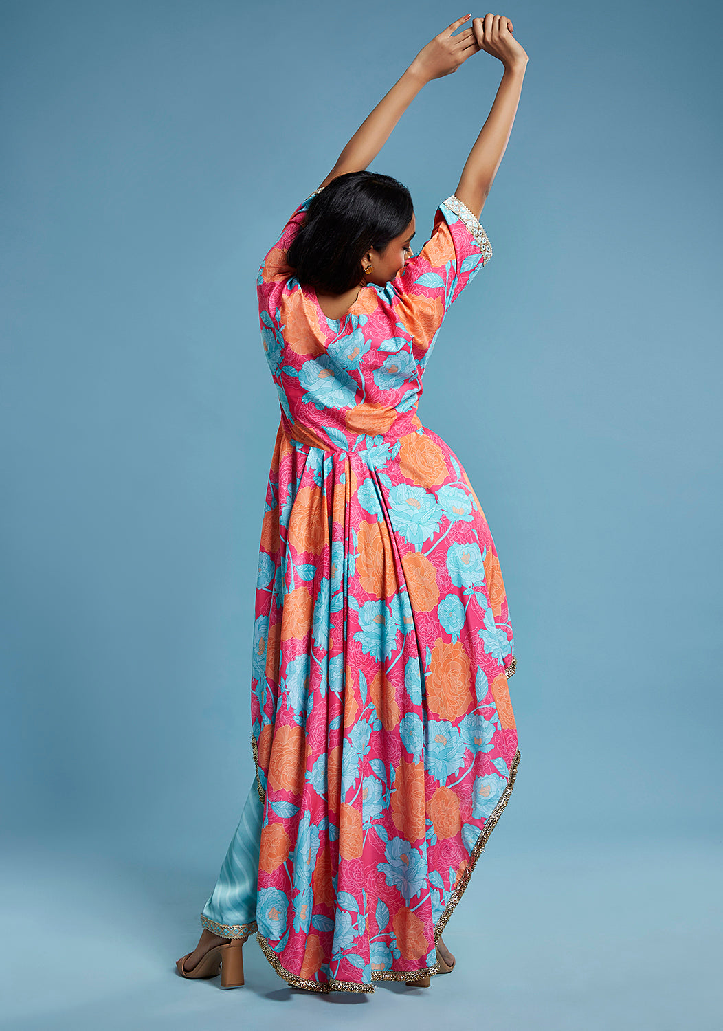 Floral Asymetric Kurta and Salwar set