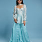 Blue Corset and Leheriya Sharara Set