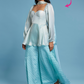 Blue Corset and Leheriya Sharara Set