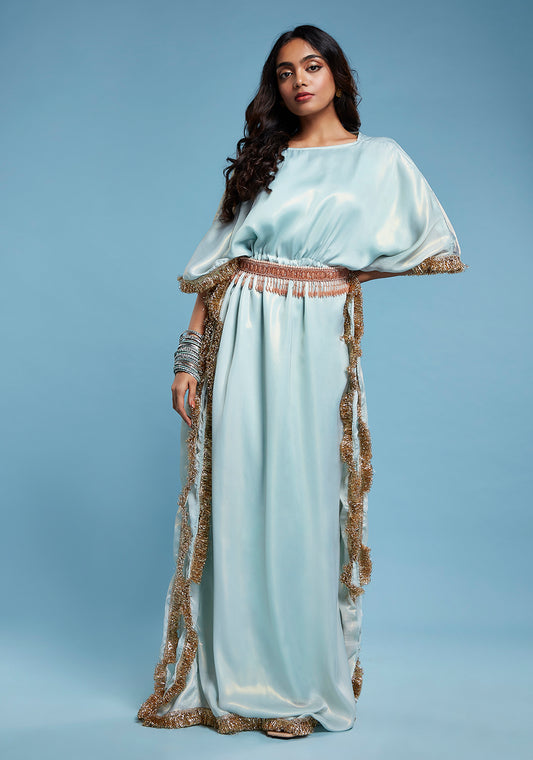 Blue Shimmer Kaftan