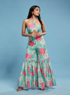 Floral Halter top and Sharara Set