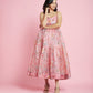 Mom Pink Printed Tierred Dress Kurta