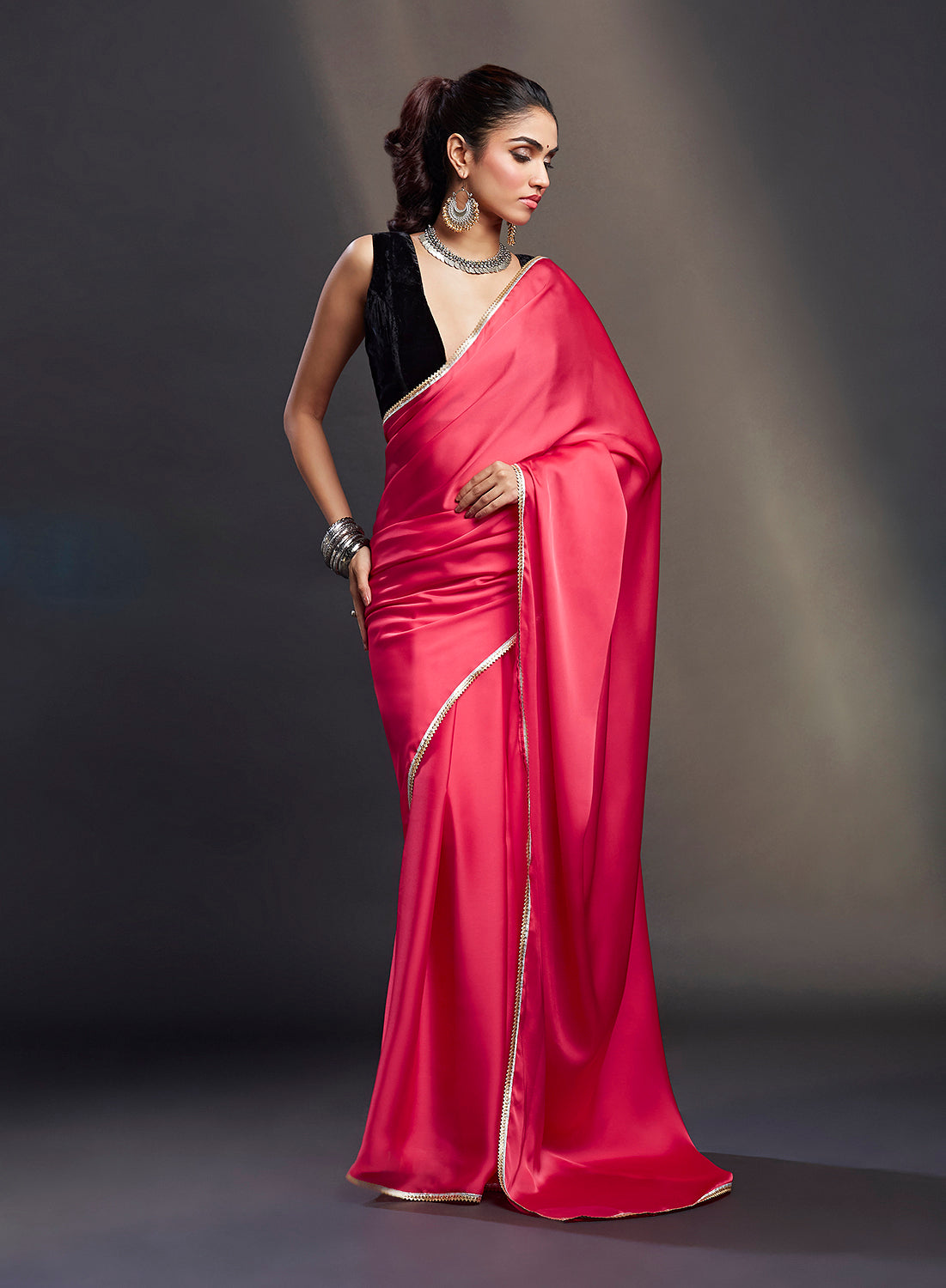 Coral Saree