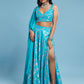 Turquoise Sleeveless Lehenga Set