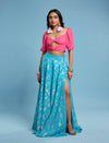 Gulabi Bow Lehenga Set