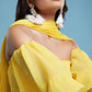 Yellow Offshoulder Lehenga Set