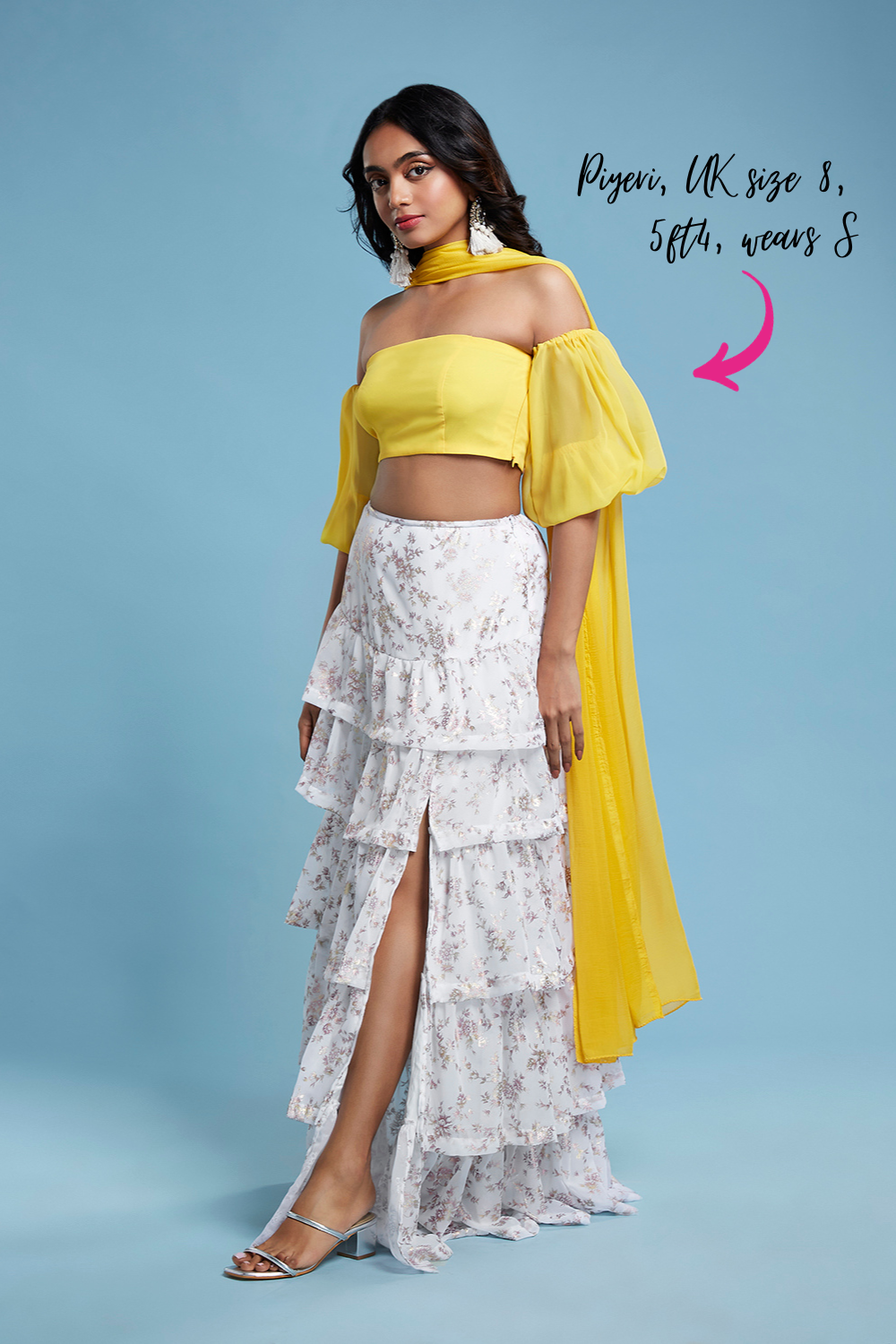 Yellow Offshoulder Lehenga Set