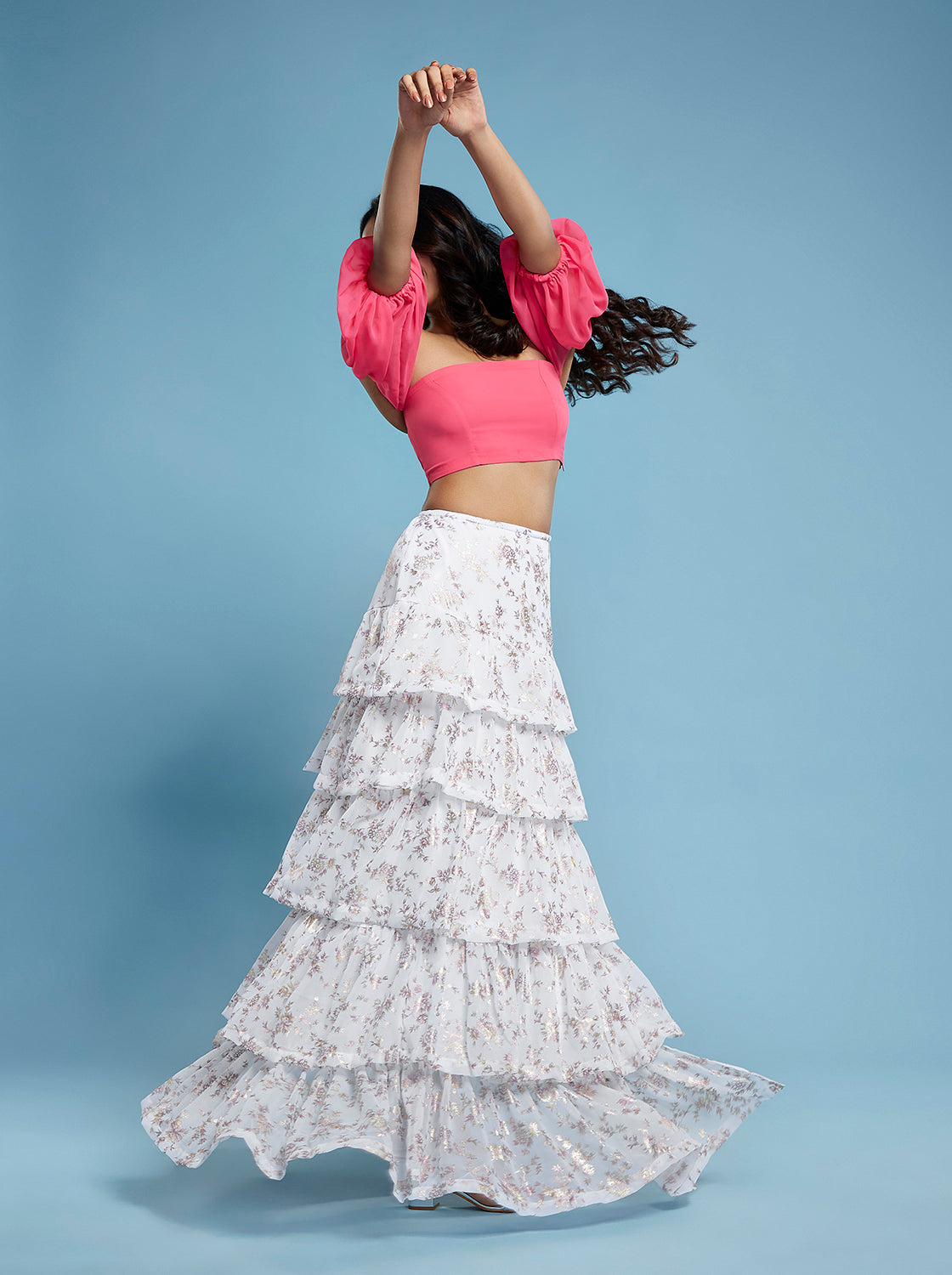 Gulabi Offshoulder Lehenga Set