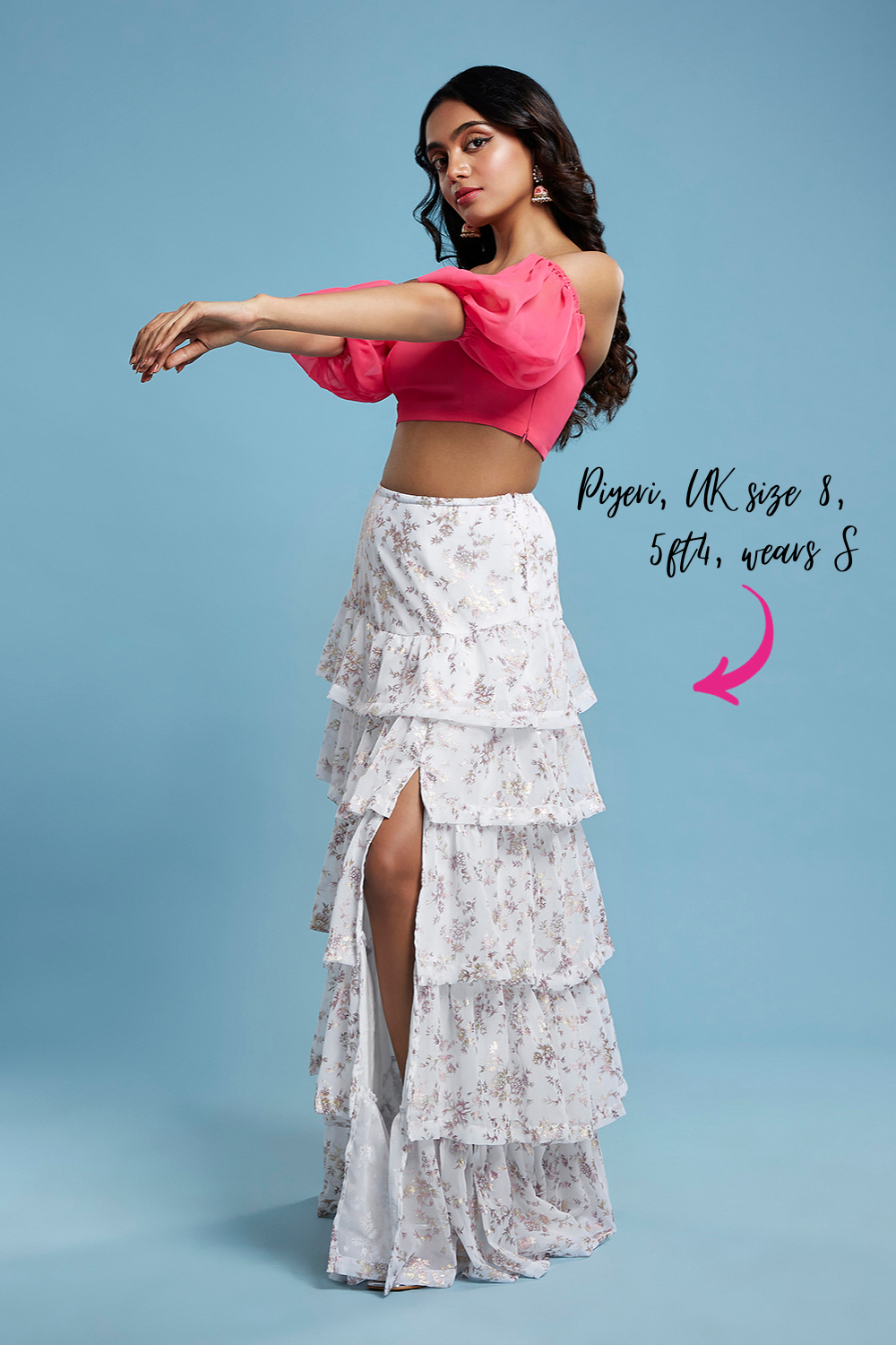 Gulabi Offshoulder Lehenga Set