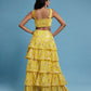 Yellow Ruffle Sleeveless Lehenga Set