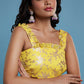 Yellow Ruffle Sleeveless Lehenga Set