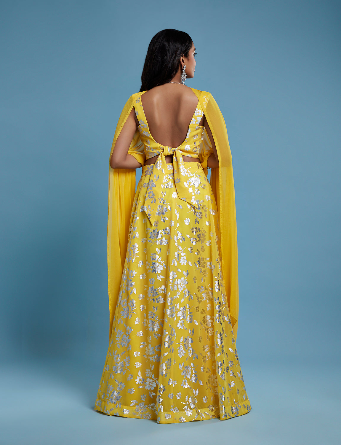 Yellow  Corset Lehenga Set