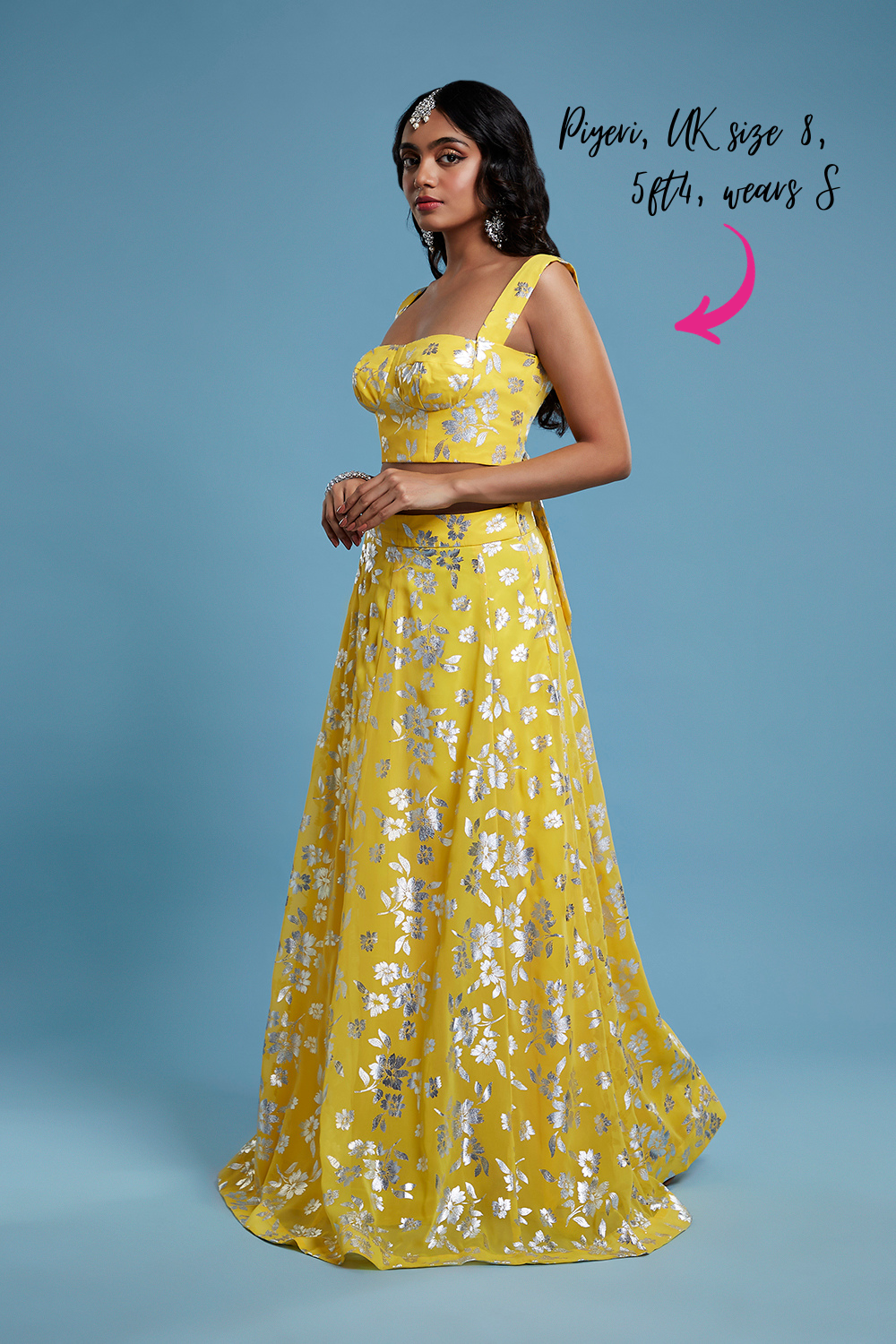 Yellow  Corset Lehenga Set