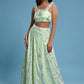 Pista Ruffle Sleeveless Lehenga Set