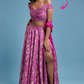 Purple Offshoulder Lehenga Set