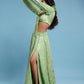 Lime Barfi Front tieup Lehenga Set
