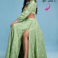 Lime Barfi Front tieup Lehenga Set