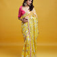 Yellow Barfi Saree