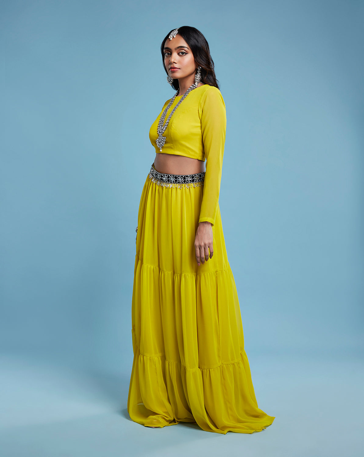 Lime Lehenga Set
