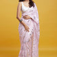 Baby Pink Barfi Saree