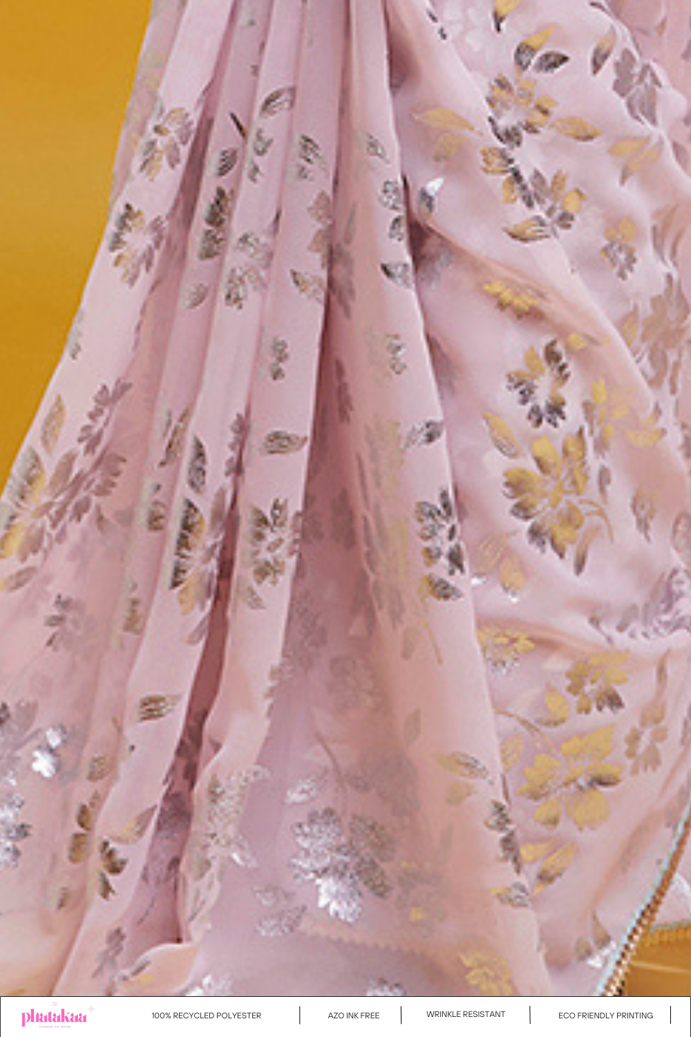 Baby Pink Barfi Saree