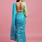 Turquoise Barfi Saree