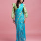 Turquoise Barfi Saree
