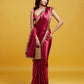 Red Cocktail Saree
