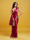 Red Cocktail Saree