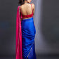 Electric Blue & Rani Saree Set