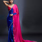 Electric Blue & Rani Saree Set