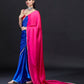 Electric Blue & Rani Saree Set