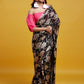 Black Barfi Saree Set