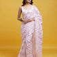 Baby Pink Barfi Saree Set