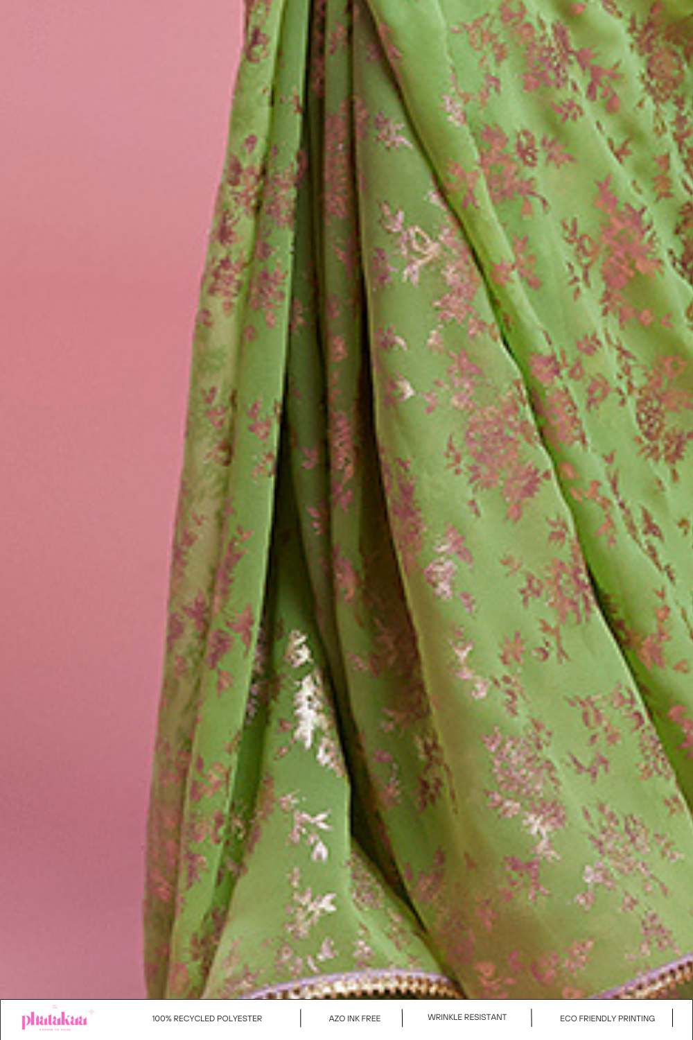 Lime Barfi Saree Set