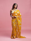 Mustard Barfi Saree Set
