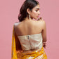 Mustard Barfi Saree Set