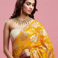 Mustard Barfi Saree Set