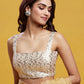 Gold Organza Saree Set