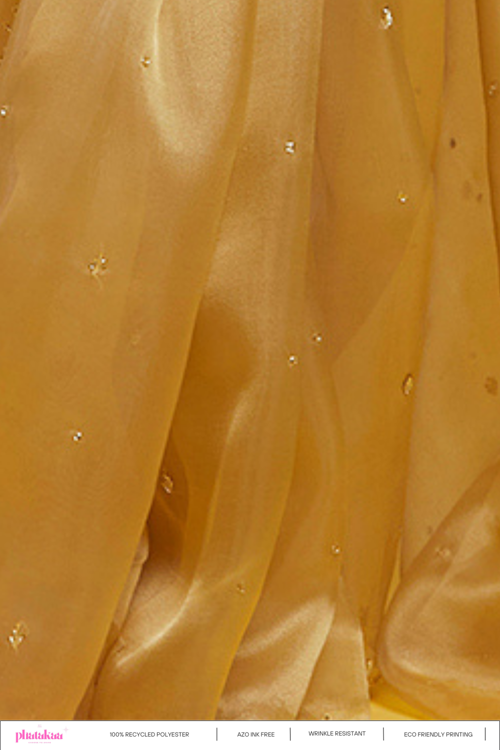 Gold Organza Saree Set